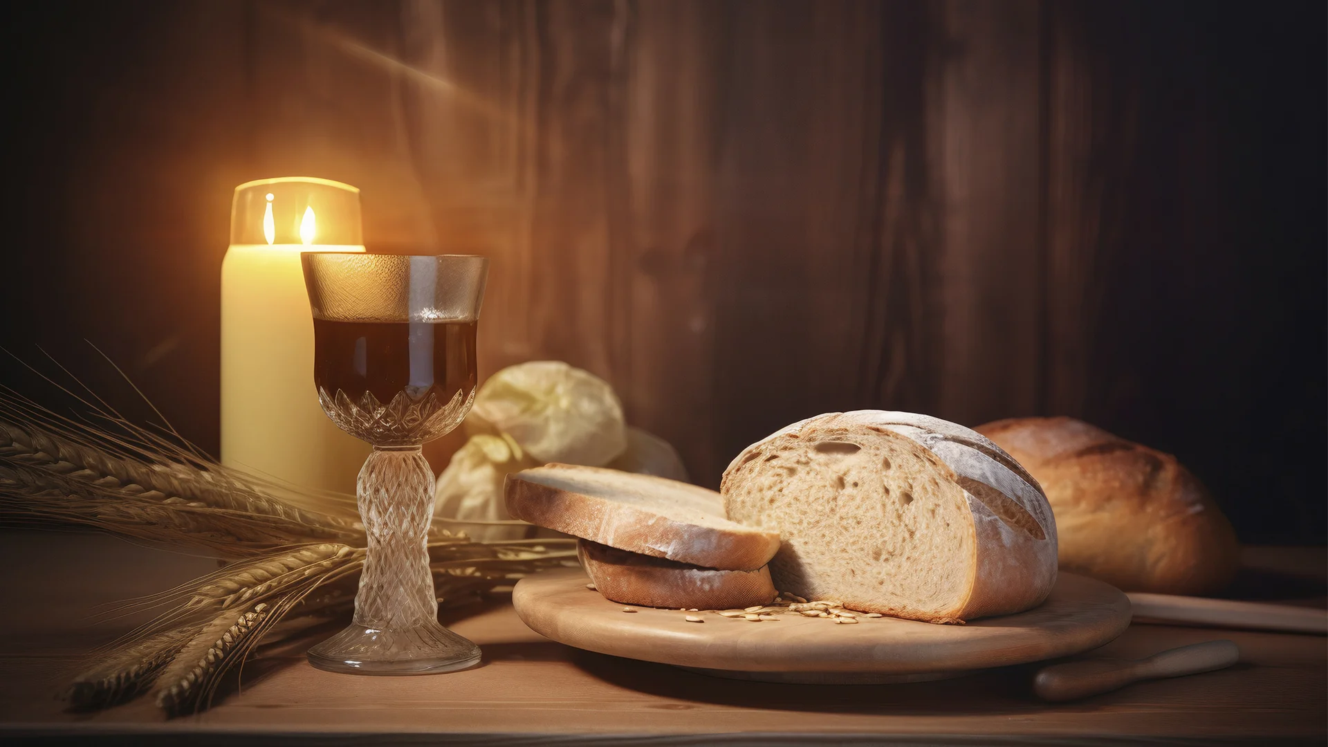 Bread and wine for religious ceremony